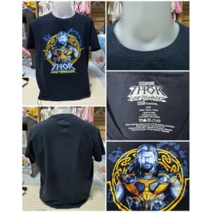 เสื้อยืดสีกรม ลายหนัง Thor (ไซส์XL)