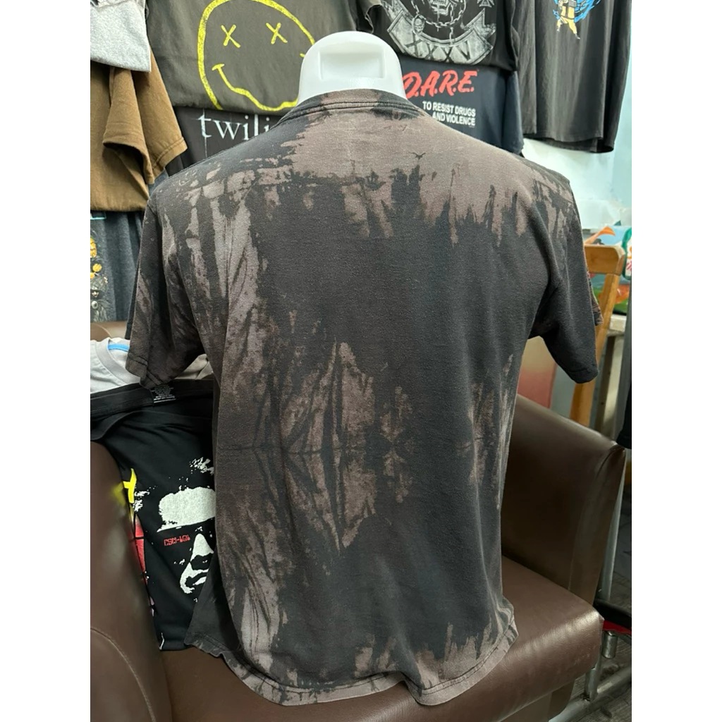 เสื้อยืดสีดำผ้ากัด ลายวง AC/DC x Ironman (ไซส์M) - Image 4