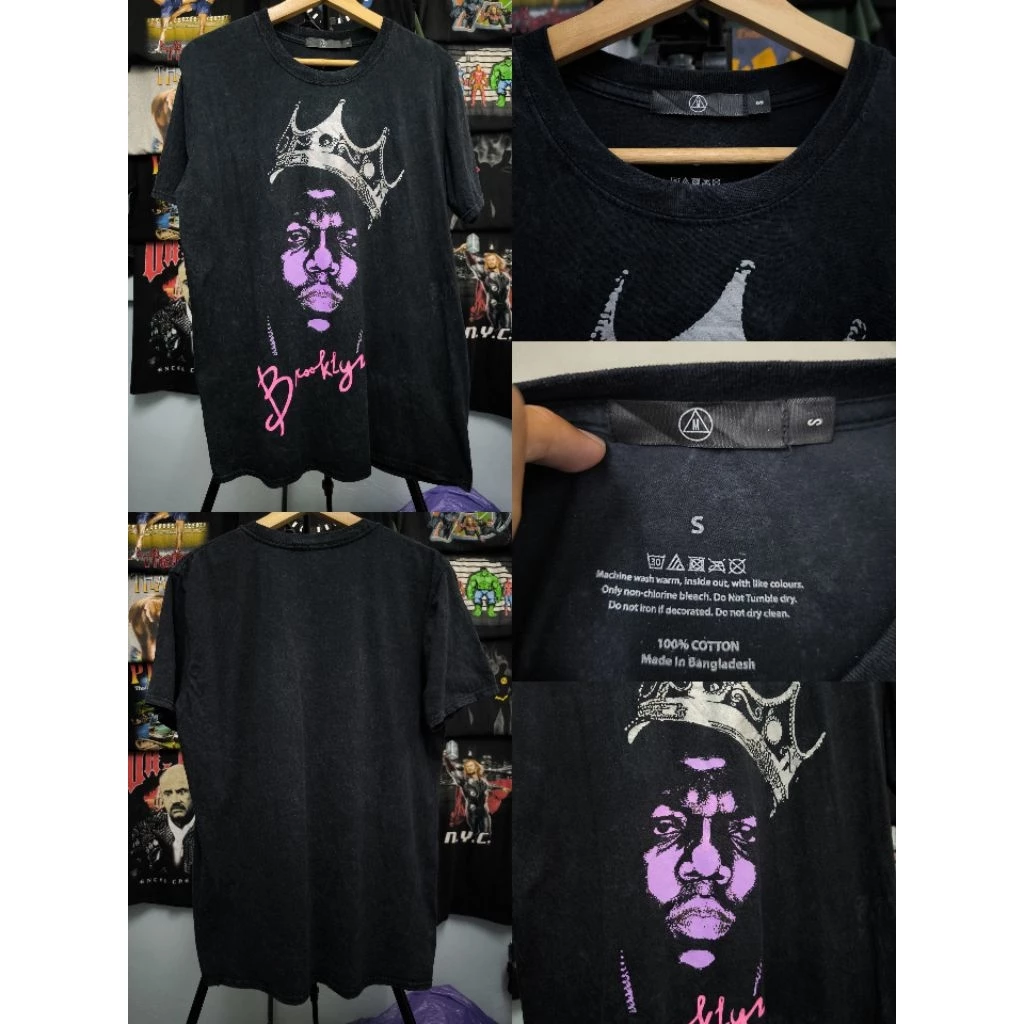 เสื้อยืดสีดำลายแรปเปอร์ Biggie (ไซส์L)