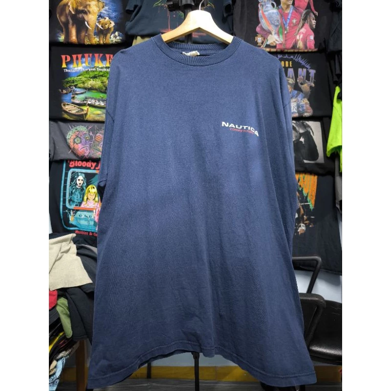 เสื้อยืดสีกรมลายแบรนด์ Nautica (ไซส์XL)